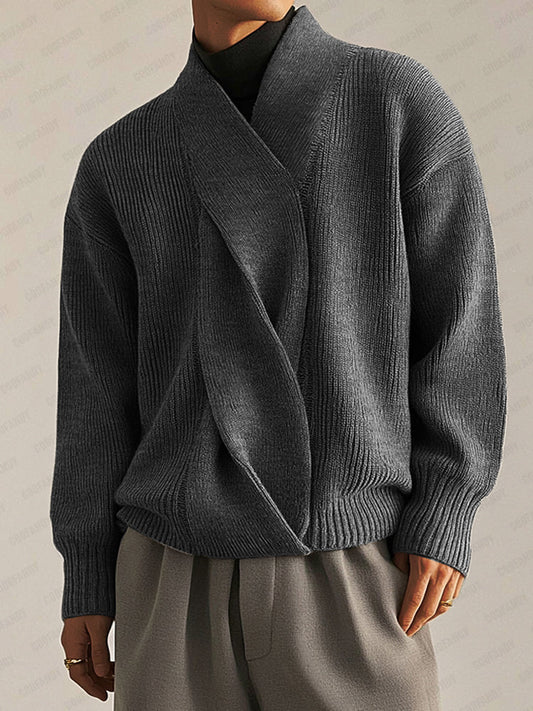 Men's Twist-Knit V-Neck Sweater