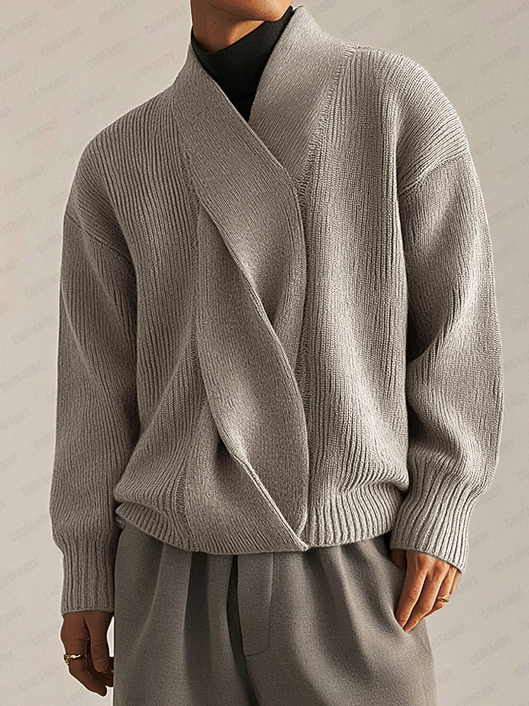 Men's Twist-Knit V-Neck Sweater
