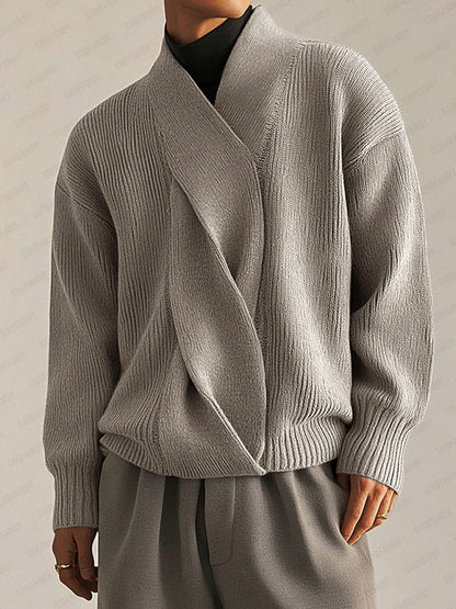 Men's Twist-Knit V-Neck Sweater