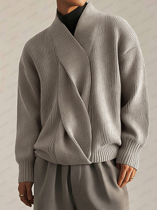 Men's Twist-Knit V-Neck Sweater