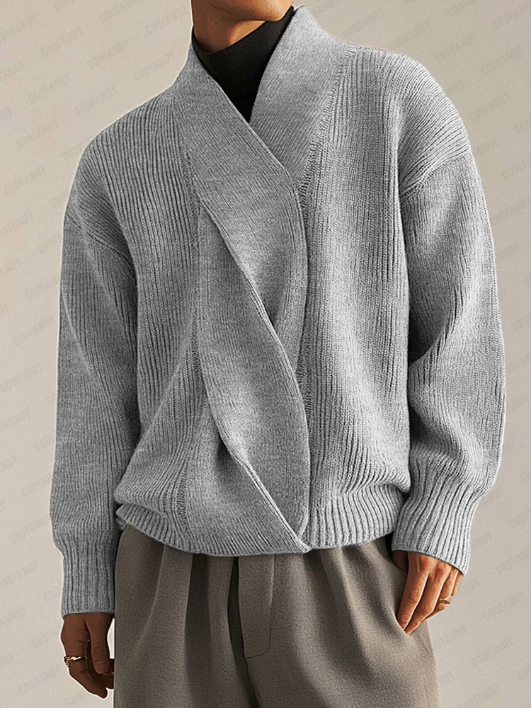 Men's Twist-Knit V-Neck Sweater