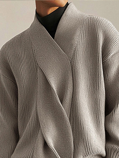 Men's Twist-Knit V-Neck Sweater