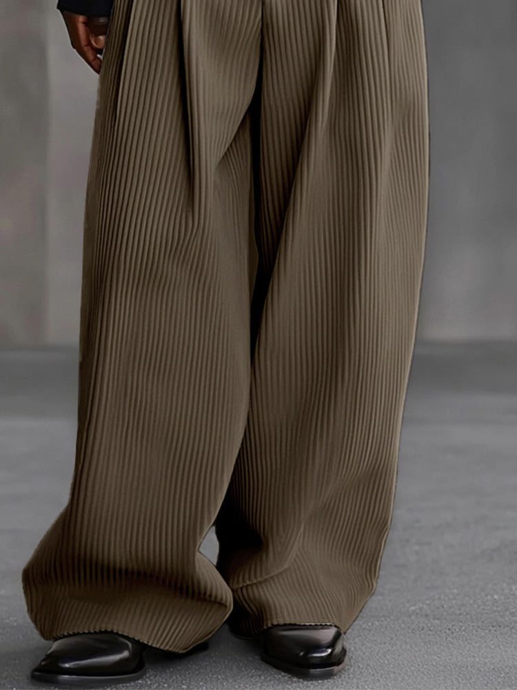 Unisex Corduroy Wide-Leg Pants