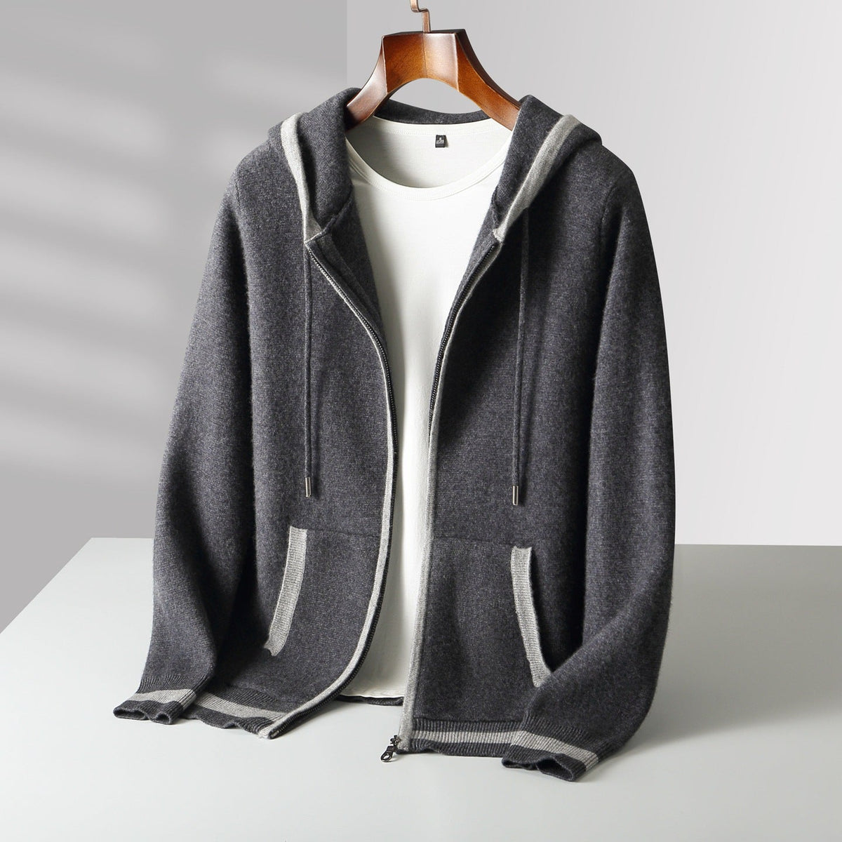 Unisex Cashmere Zip Hoodie