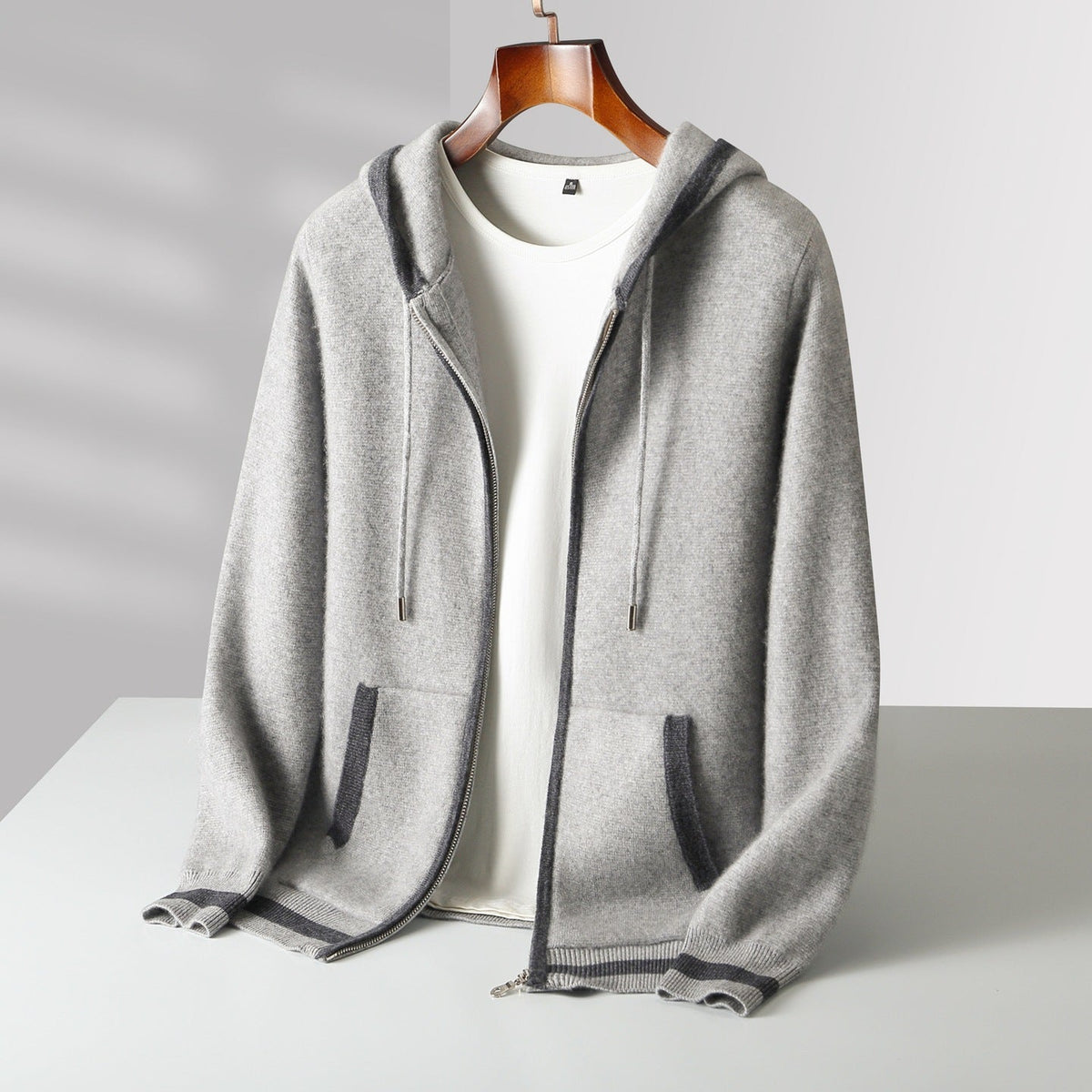 Unisex Cashmere Zip Hoodie