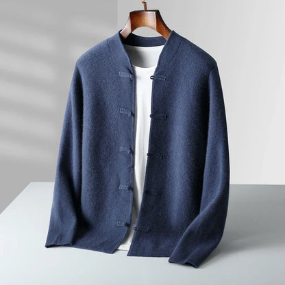 Women's Cashmere Stand Collar Cardigan