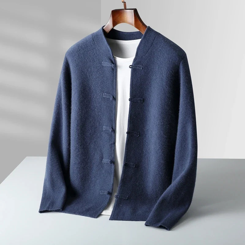 Women's Cashmere Stand Collar Cardigan