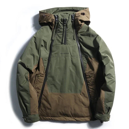 Men's Color-Block Double-Zip Utility Jacket