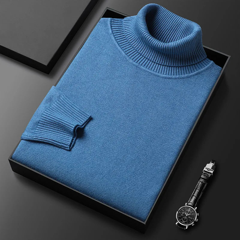 Unisex Cashmere Blend Turtleneck Sweater