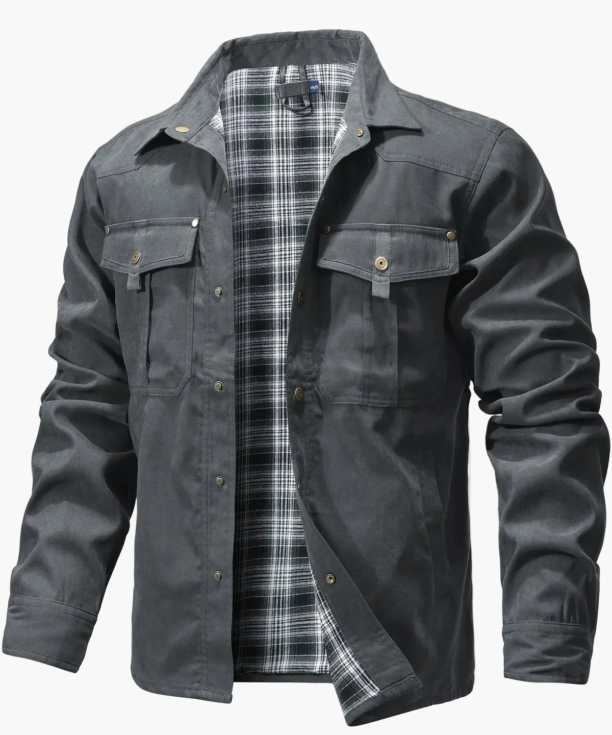 Men's Flannel-Lined Western Shirt Jacket