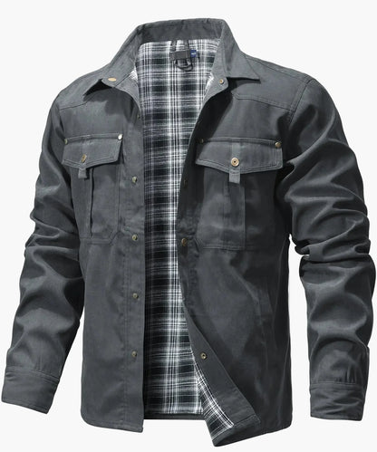 Men's Flannel-Lined Western Shirt Jacket