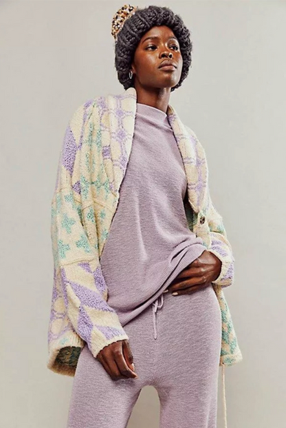 Women's Geometric Knit Cardigan
