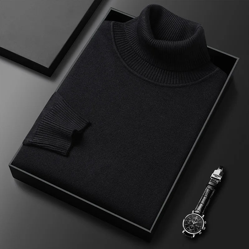 Unisex Cashmere Blend Turtleneck Sweater