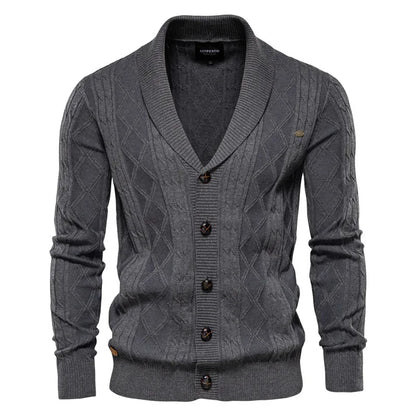 Men's Cable-Knit Cotton Cardigan