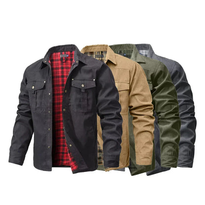 Men's Flannel-Lined Western Shirt Jacket