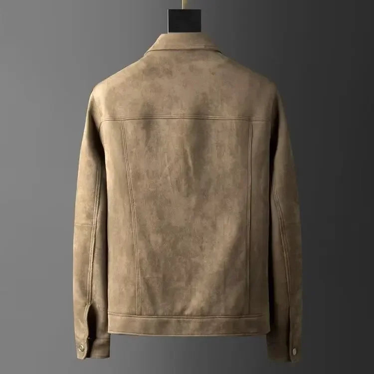 Men's Suede Bomber Jacket