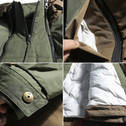 Men's Color-Block Double-Zip Utility Jacket