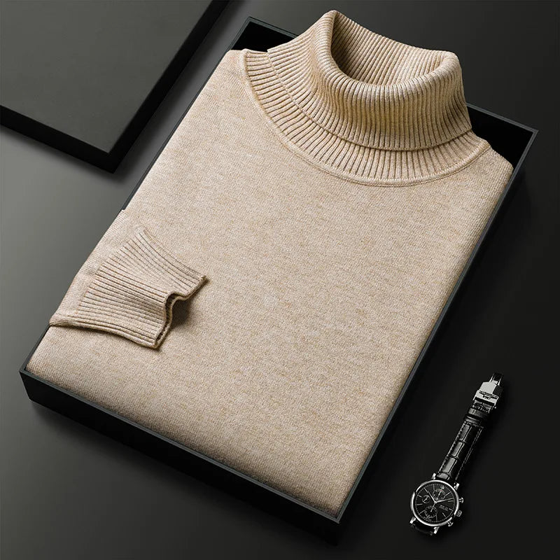 Unisex Cashmere Blend Turtleneck Sweater