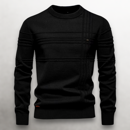 Men's Cotton Grid-Knit Sweater