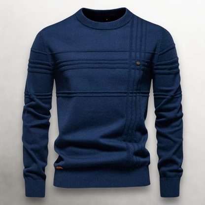 Men's Cotton Grid-Knit Sweater