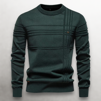 Men's Cotton Grid-Knit Sweater