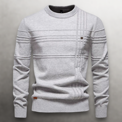 Men's Cotton Grid-Knit Sweater