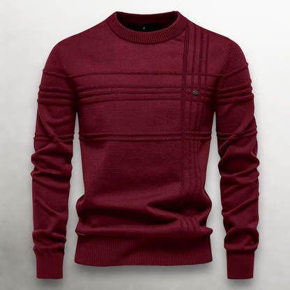 Men's Cotton Grid-Knit Sweater