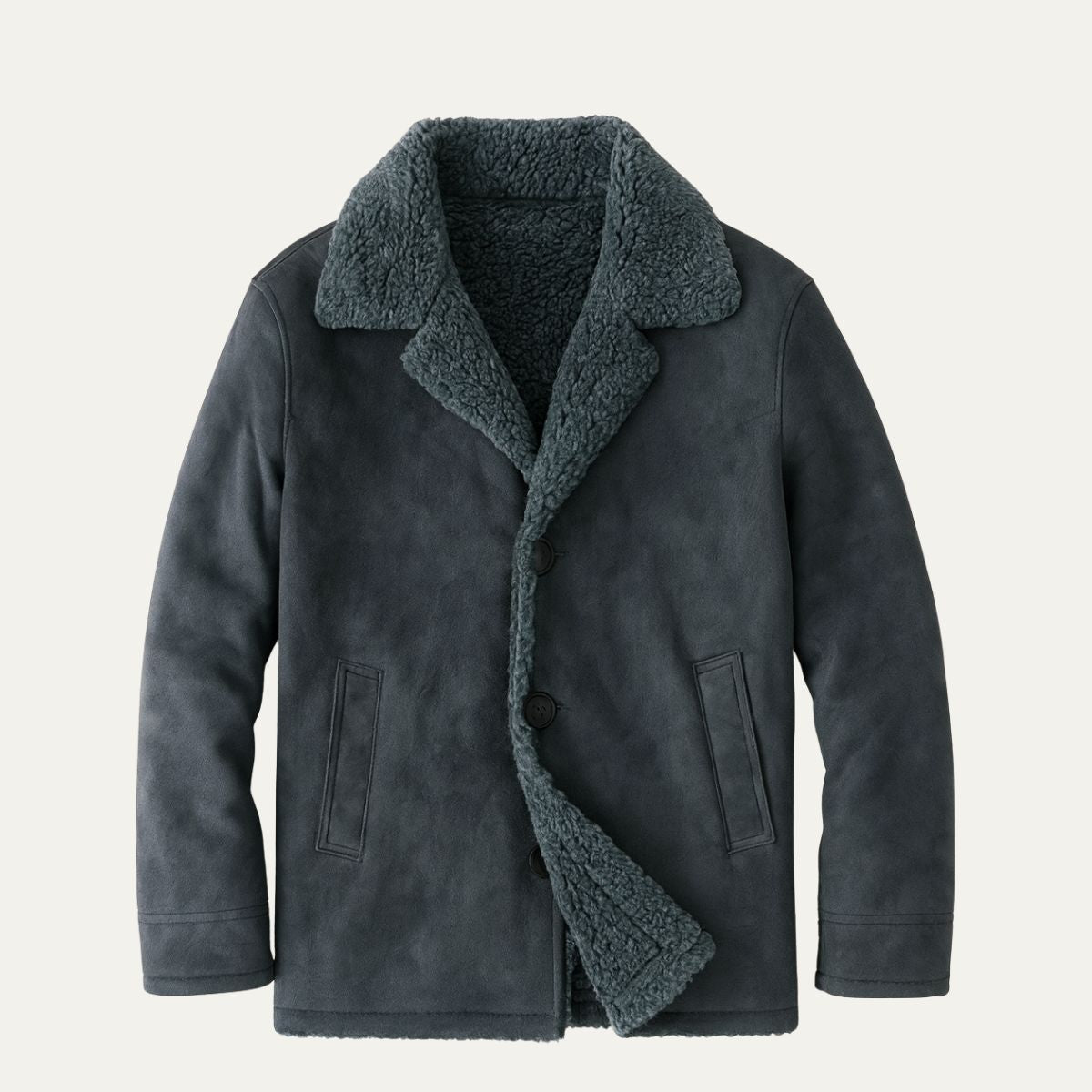 Men's Shearling-Lined Overcoat