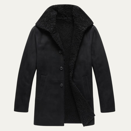 Men's Shearling-Lined Overcoat