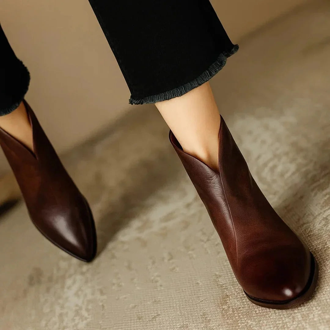 Women's Leather Side-Closure Ankle Boots – Cushioned Insole, view 3