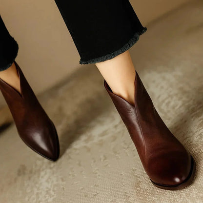 Women's Leather Side-Closure Ankle Boots – Cushioned Insole, view 3