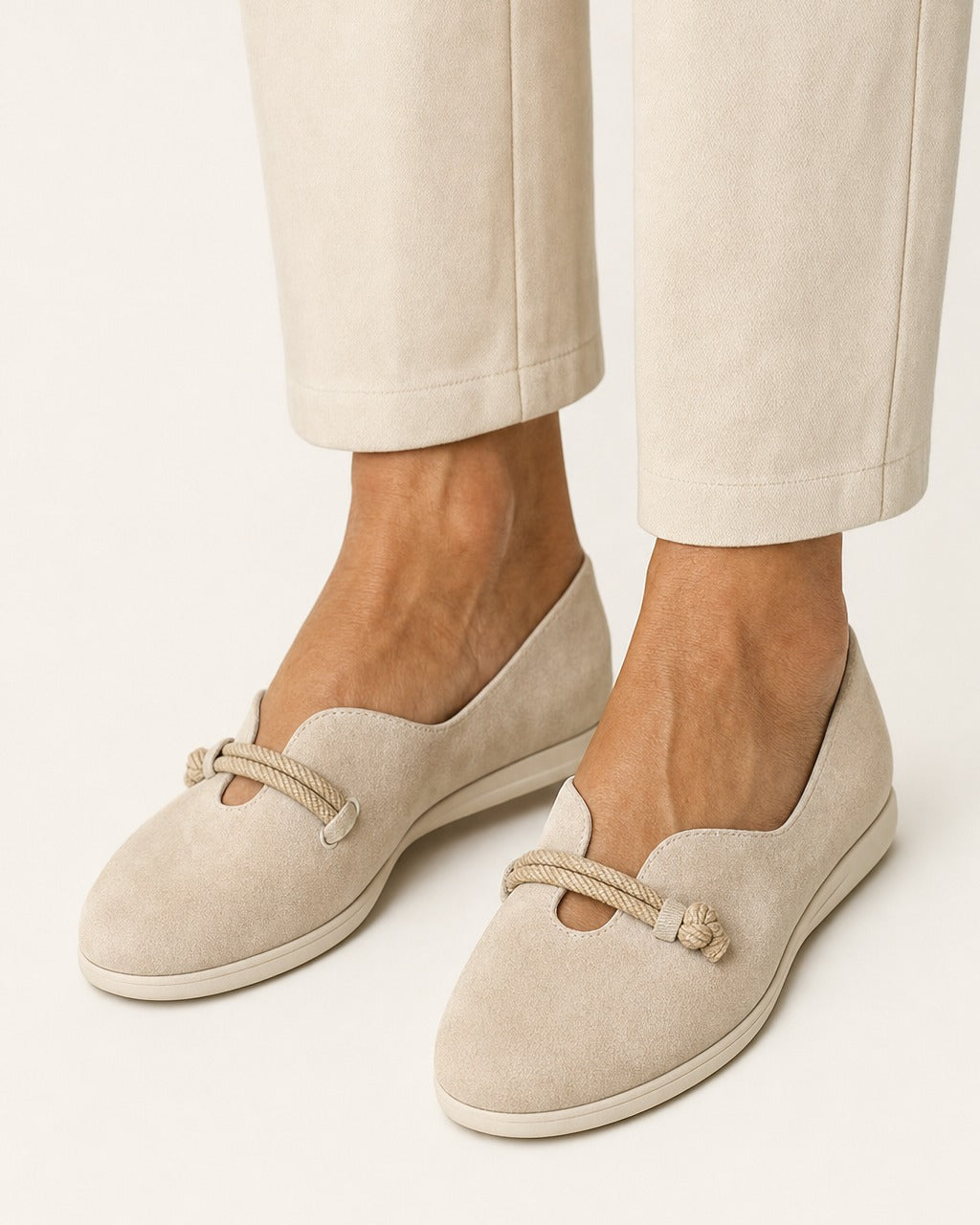 Women's Lace-Up Comfort Loafers – Cushioned Sole