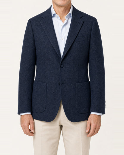 Men's Wool-Blend Herringbone Two-Button Blazer