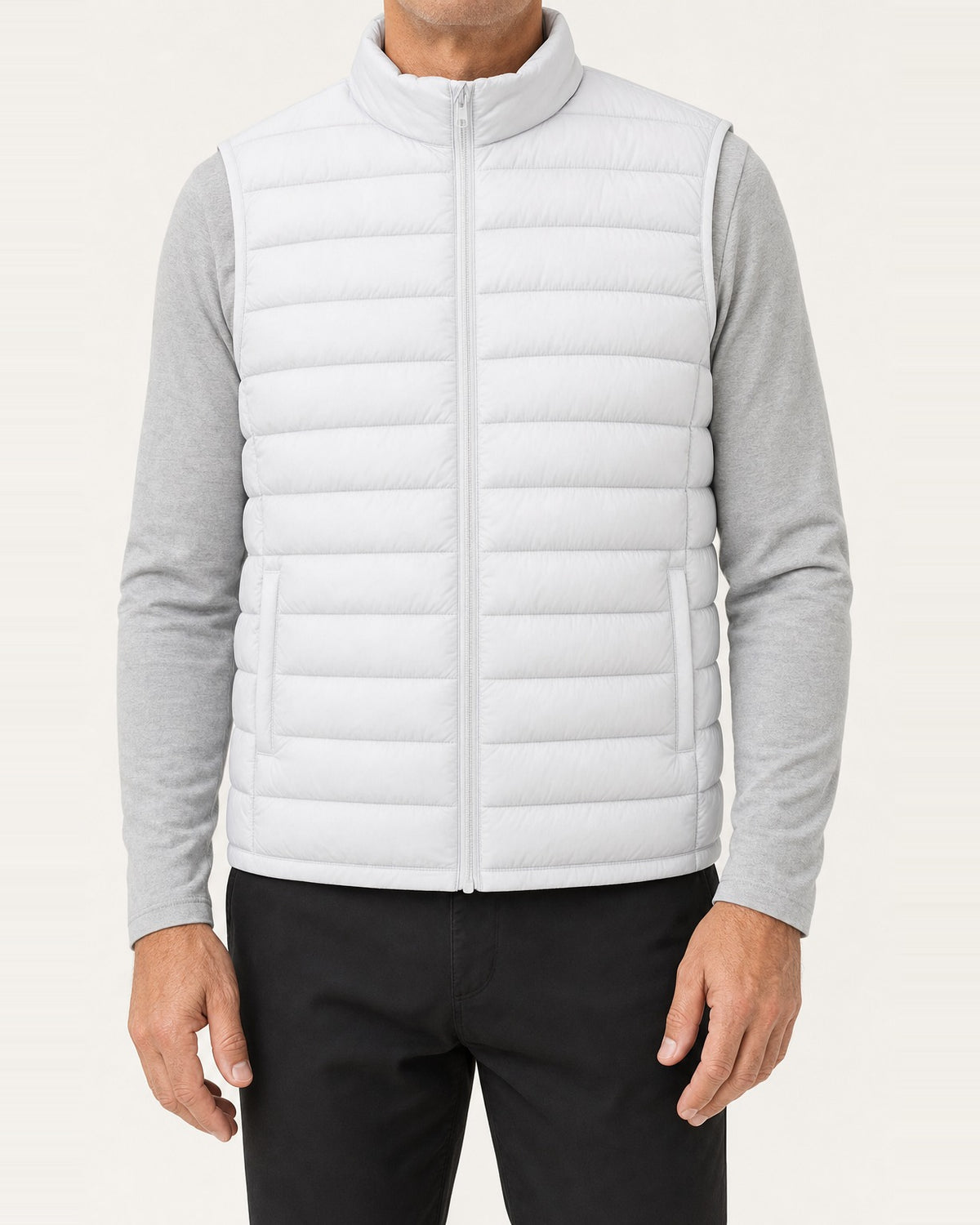Men's Quilted Lightweight Puffer Vest – Full-Zip