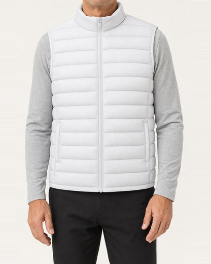 Men's Quilted Lightweight Puffer Vest – Full-Zip