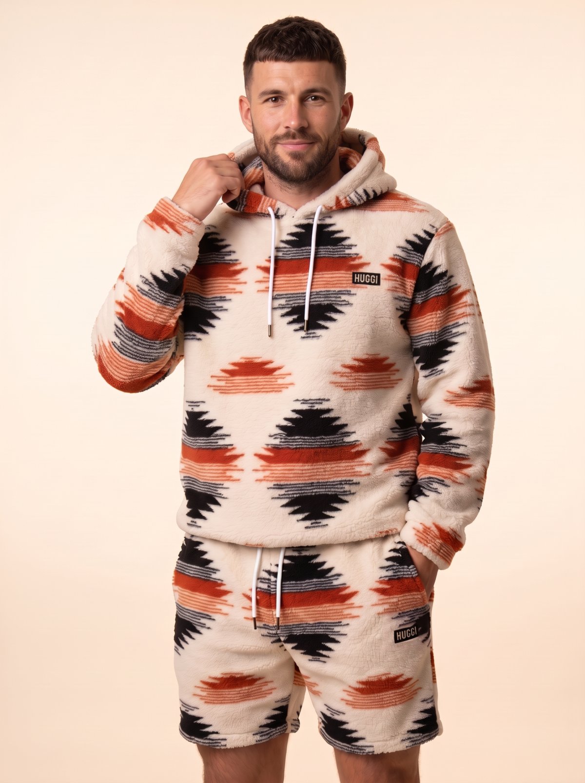 Women's Plush Fleece Hoodie & Shorts Set