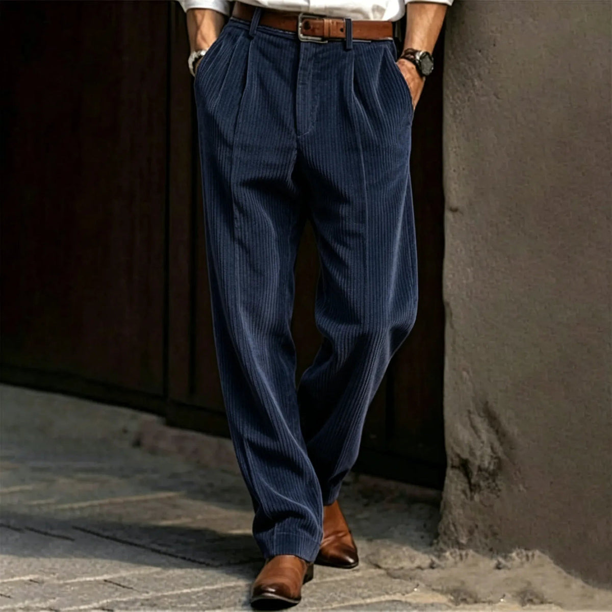 Men's Corduroy Relaxed-Fit Pants