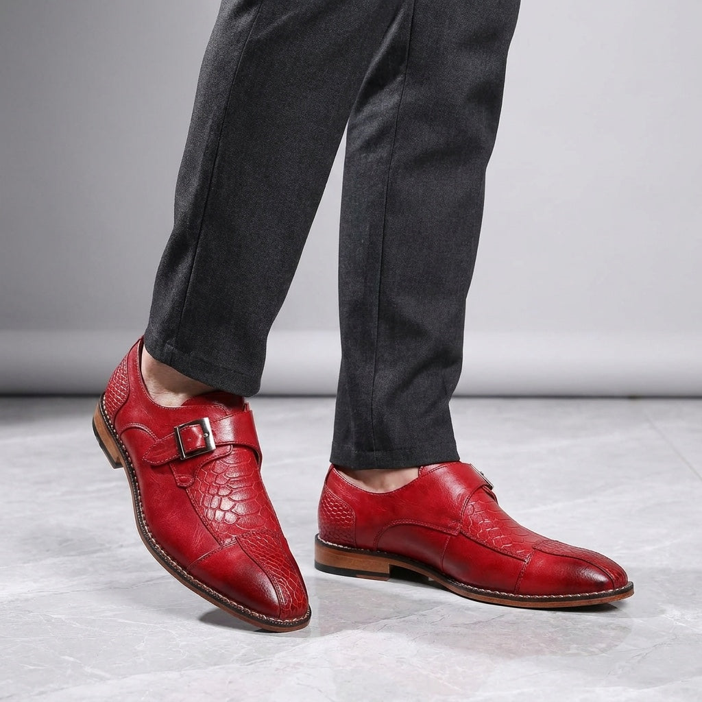 Men's Leather Monk Strap Dress Shoes