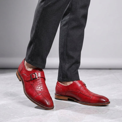 Men's Leather Monk Strap Dress Shoes