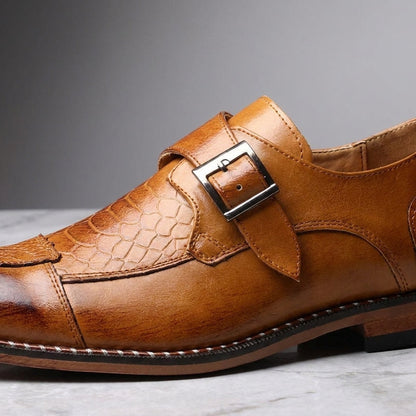 Men's Leather Monk Strap Dress Shoes