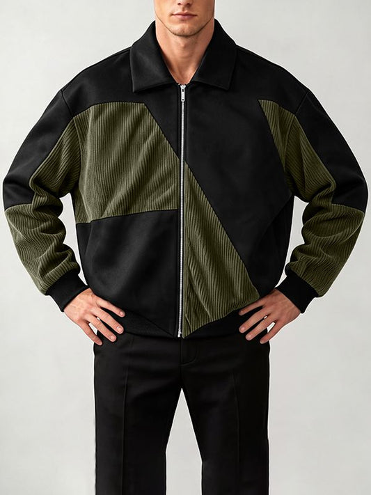 Men's Colorblock Corduroy Jacket
