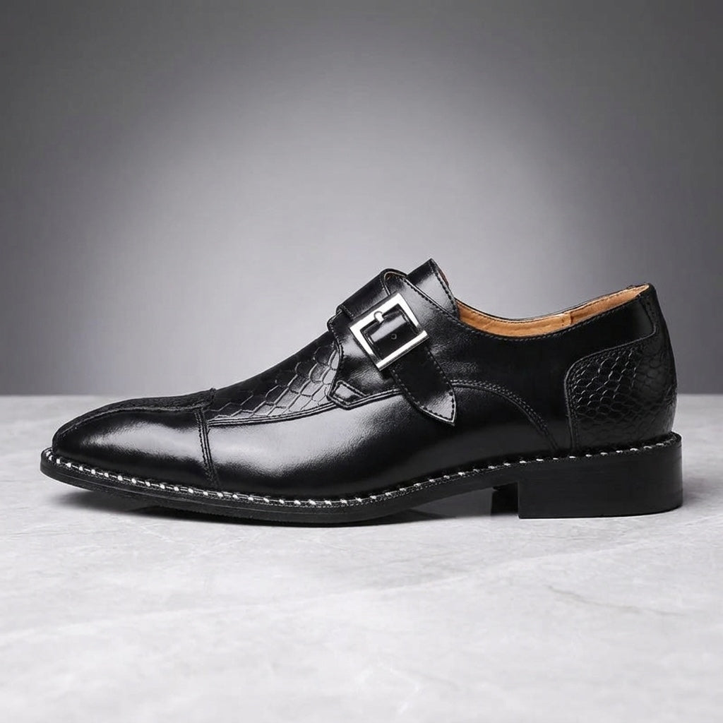 Men's Leather Monk Strap Dress Shoes