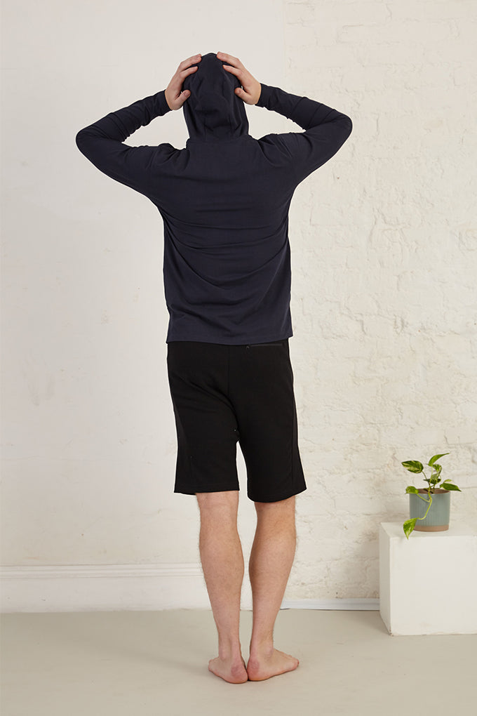 Men's Organic Cotton Henley Hoodie