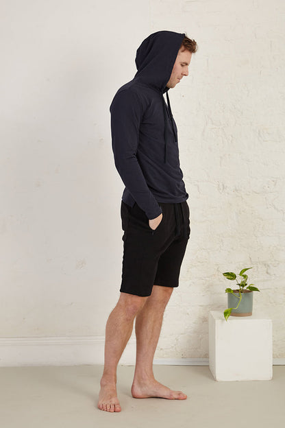Men's Organic Cotton Henley Hoodie