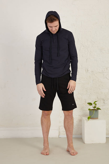 Men's Organic Cotton Henley Hoodie