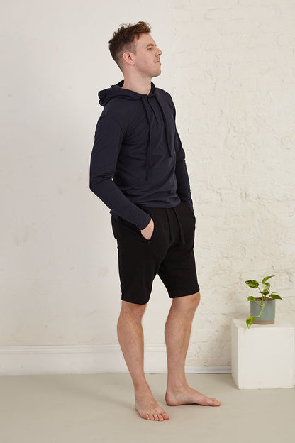 Men's Organic Cotton Henley Hoodie