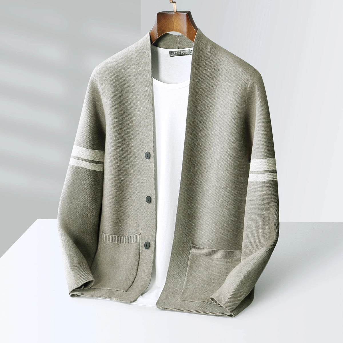 Men's Merino Wool-Blend Cardigan
