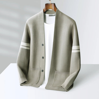 Men's Merino Wool-Blend Cardigan