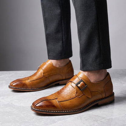 Men's Leather Monk Strap Dress Shoes