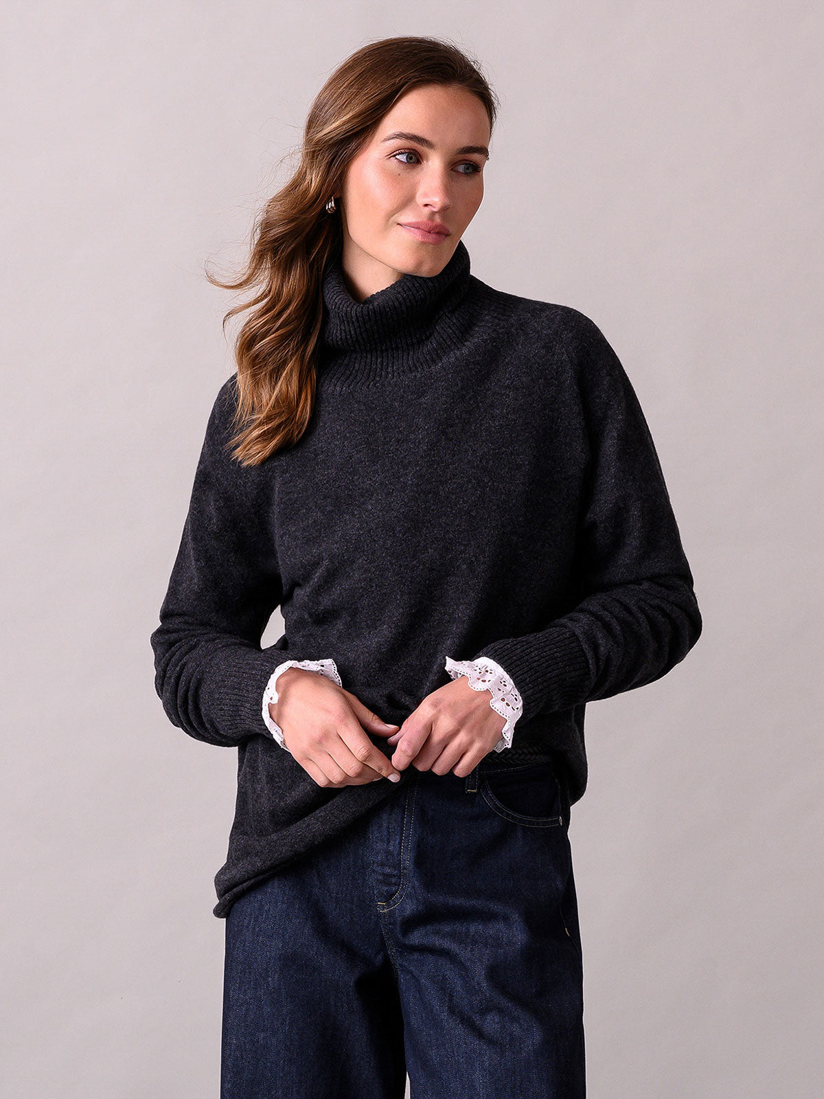 Unisex Wool Roll Neck Sweater